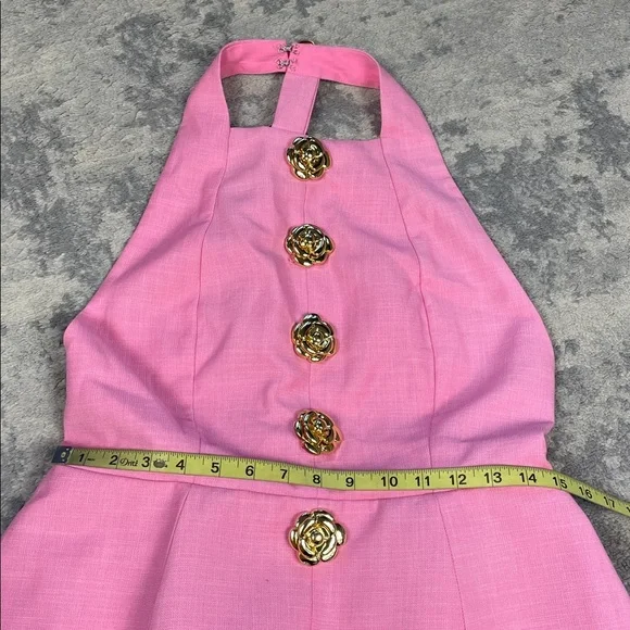 NWT Atoir Tiffany Dress Rose Floral Button Open Back Pink Sz 8 - Picture 9 of 16